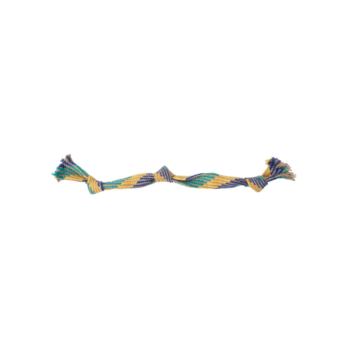 Only Natural Pet Hemp and Recycled Cotton Tug & Fetch Dog Toys - Interactive Tug & Chew Dog Rope Toy with 3 Knots - Eco-friendly Engaging & Durable Hemp Braid | Hemp Rope Toy with Squeakers 24" x 1"