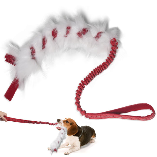 wodoca Christmas Dog Tug Toys Dog Rope Toys Pets Puppy Aggressive Chewers Toys Xmas Pet Gifts Easy to GRAP Large Dog Chew Toy Ideal for Training for Puppy Middle Dog Play Hand Made (Red)